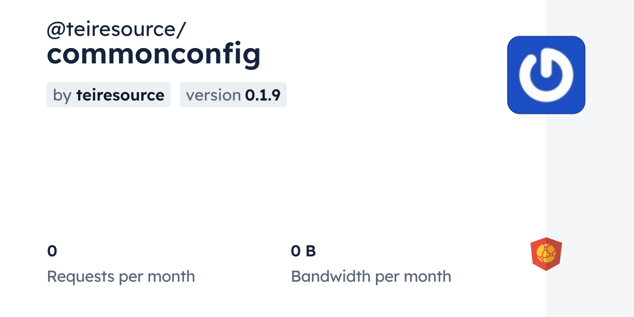 @teiresource/commonconfig CDN by jsDelivr - A CDN for npm and GitHub