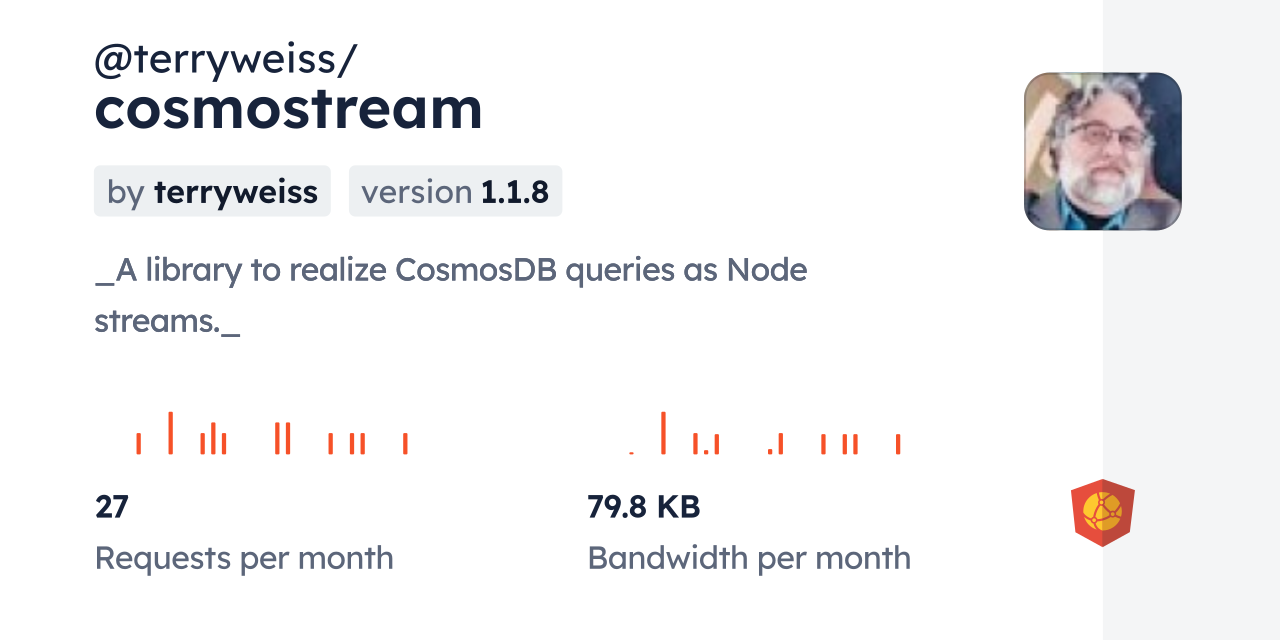 @terryweiss/cosmostream CDN by jsDelivr - A CDN for npm and GitHub