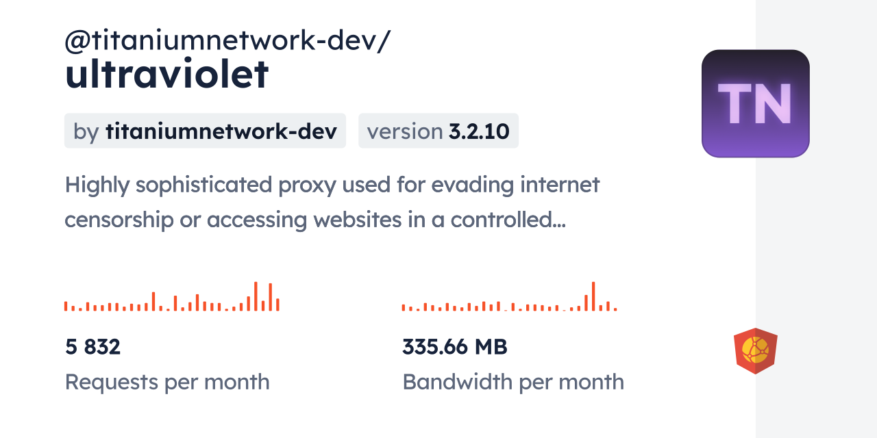 @titaniumnetwork-dev/ultraviolet CDN by jsDelivr - A CDN for npm and GitHub