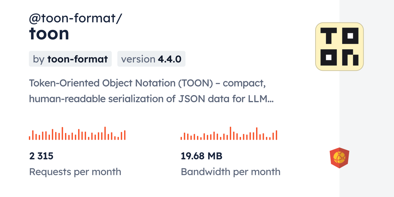 @toon-format/toon CDN by jsDelivr - A CDN for npm and GitHub