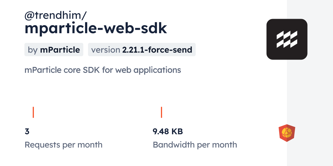 @trendhim/mparticle-web-sdk CDN by jsDelivr - A CDN for npm and GitHub