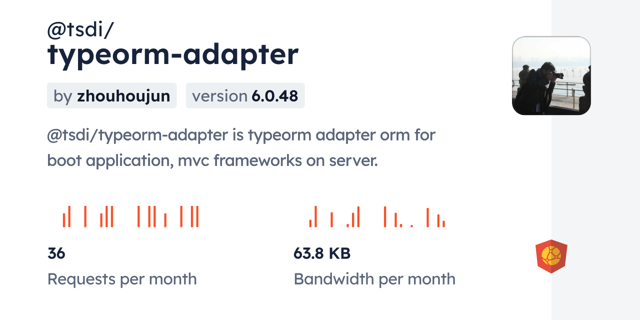 @tsdi/typeorm-adapter CDN by jsDelivr - A CDN for npm and GitHub