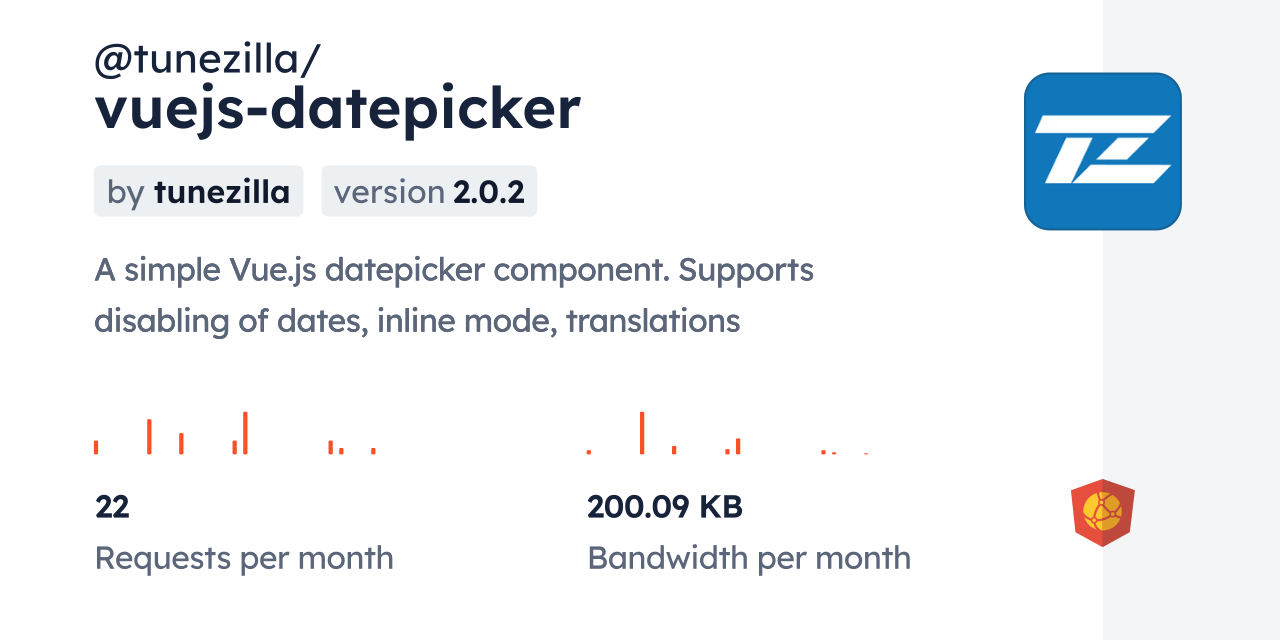 @tunezilla/vuejs-datepicker CDN by jsDelivr - A CDN for npm and GitHub