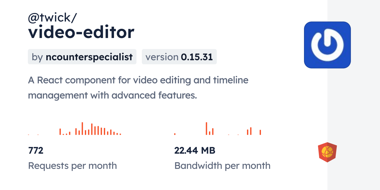 @twick/video-editor CDN by jsDelivr - A CDN for npm and GitHub