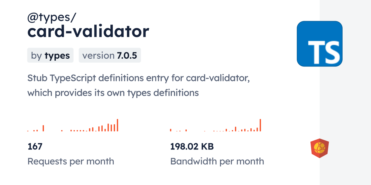 @types/card-validator CDN by jsDelivr - A CDN for npm and GitHub