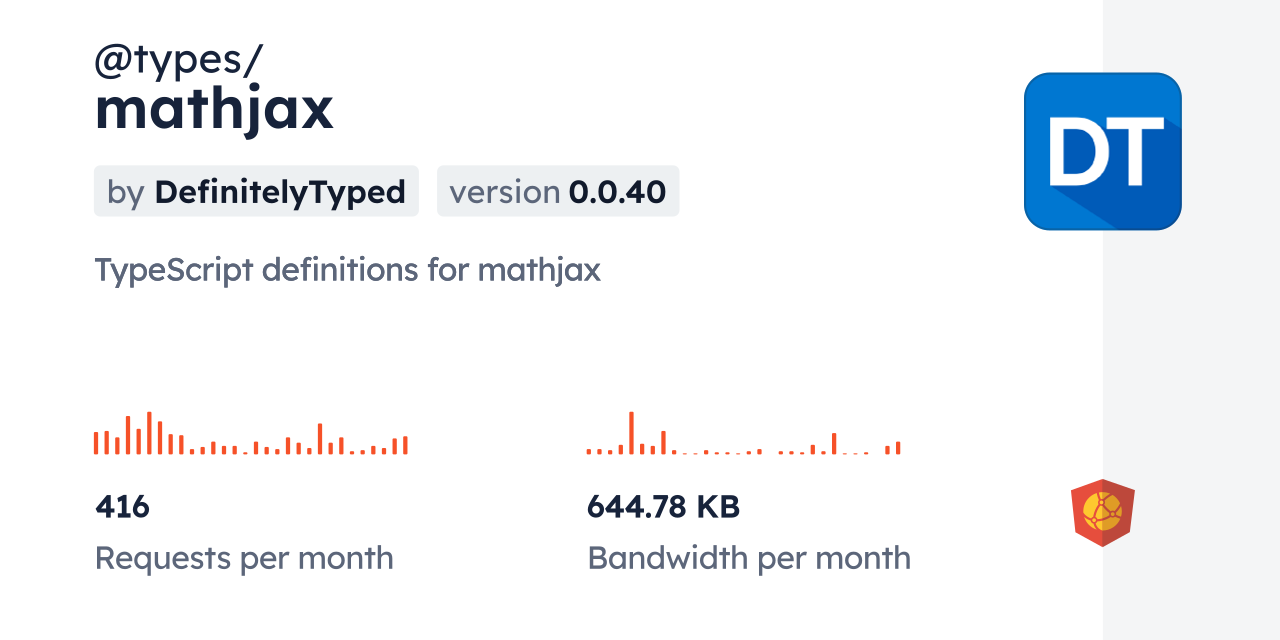@types/mathjax CDN by jsDelivr - A CDN for npm and GitHub