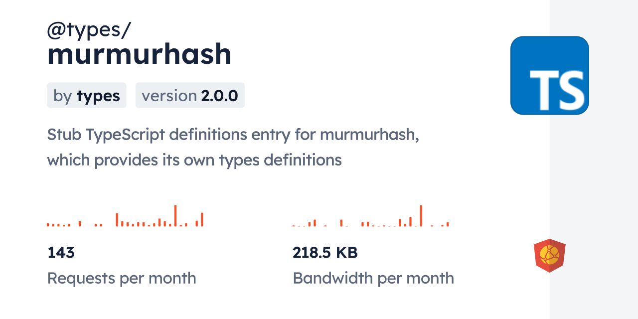 @types/murmurhash CDN by jsDelivr - A CDN for npm and GitHub