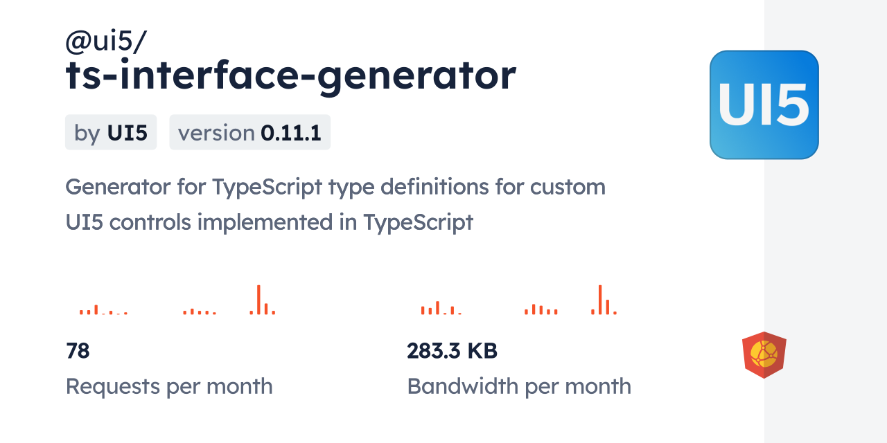 @ui5/ts-interface-generator CDN by jsDelivr - A CDN for npm and GitHub