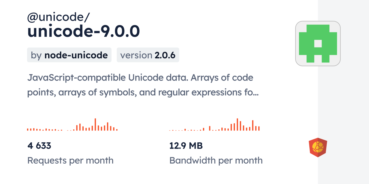 @unicode/unicode-9.0.0 CDN by jsDelivr - A CDN for npm and GitHub