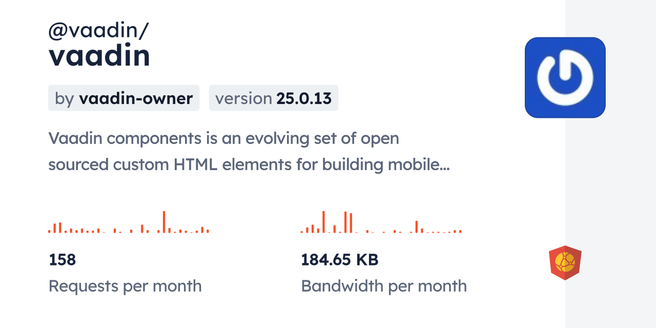 @vaadin/vaadin CDN by jsDelivr - A CDN for npm and GitHub