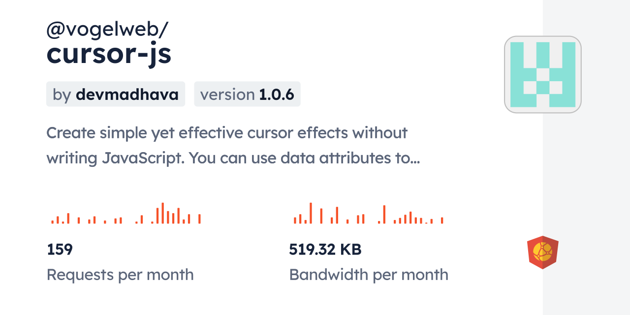@vogelweb/cursor-js CDN by jsDelivr - A CDN for npm and GitHub