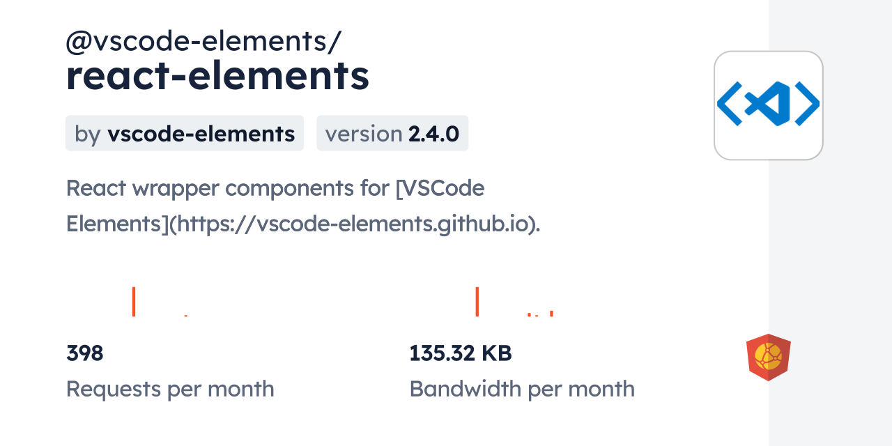 @vscode-elements/react-elements CDN by jsDelivr - A CDN for npm and GitHub