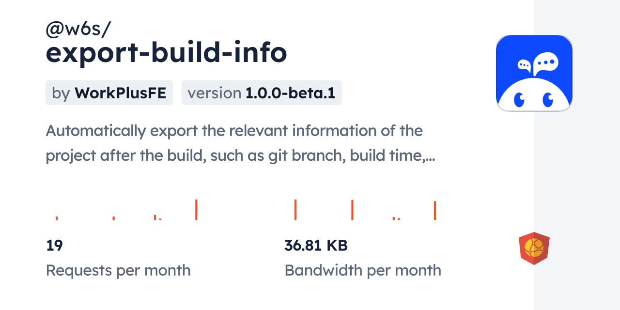 @w6s/export-build-info CDN by jsDelivr - A CDN for npm and GitHub