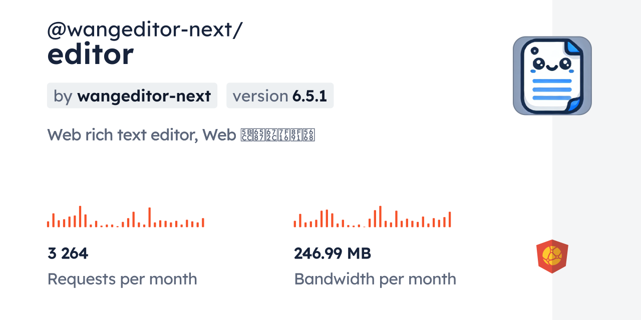 @wangeditor-next/editor CDN by jsDelivr - A CDN for npm and GitHub