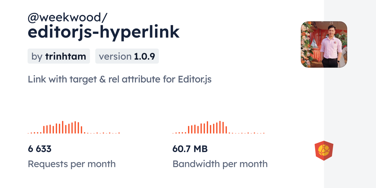 @weekwood/editorjs-hyperlink CDN by jsDelivr - A CDN for npm and GitHub
