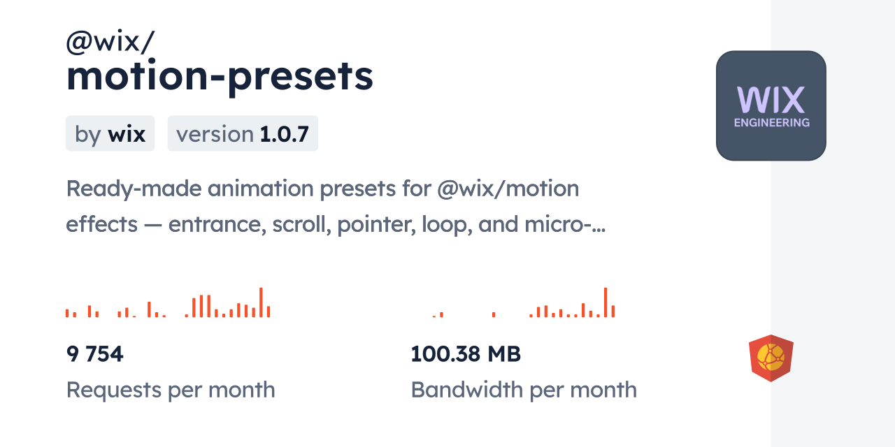 @wix/motion-presets CDN by jsDelivr - A CDN for npm and GitHub