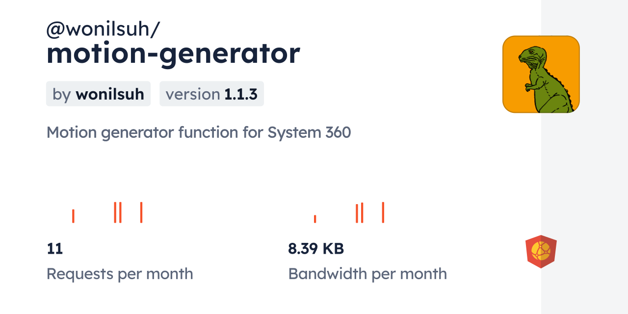 @wonilsuh/motion-generator CDN by jsDelivr - A CDN for npm and GitHub