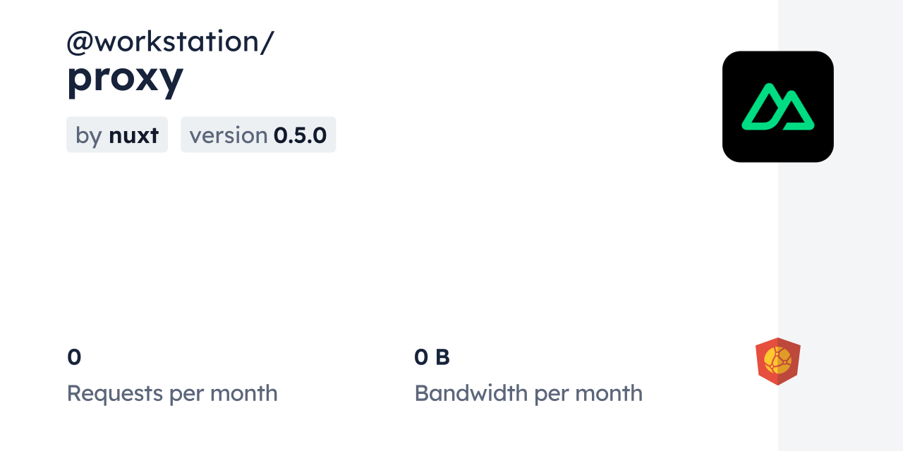@workstation/proxy CDN by jsDelivr - A CDN for npm and GitHub