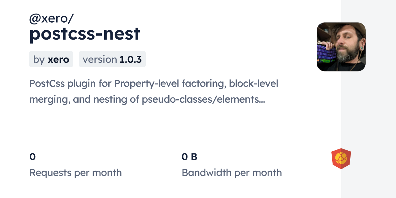 @xero/postcss-nest CDN by jsDelivr - A CDN for npm and GitHub