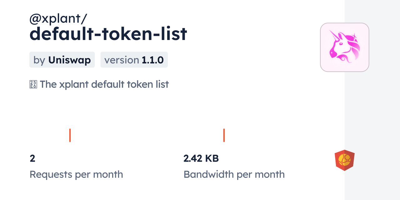 @xplant/default-token-list CDN by jsDelivr - A CDN for npm and GitHub