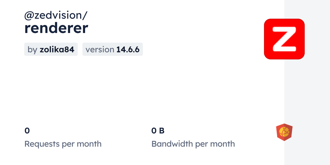 @zedvision/renderer CDN by jsDelivr - A CDN for npm and GitHub