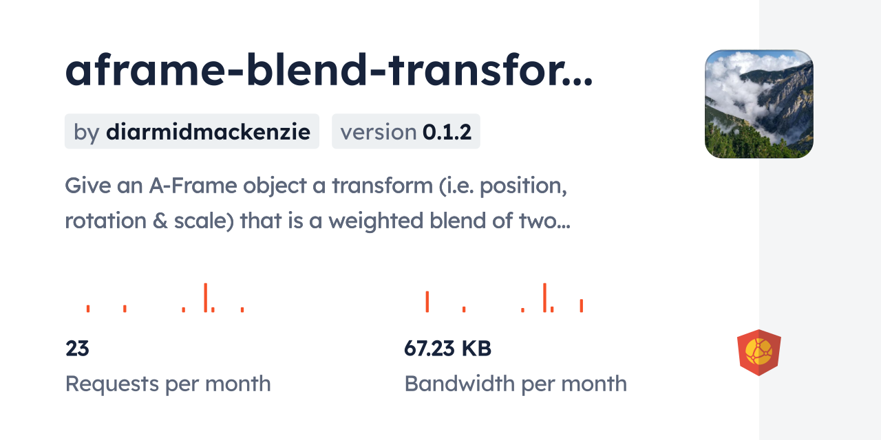 aframe-blend-transforms CDN by jsDelivr - A CDN for npm and GitHub