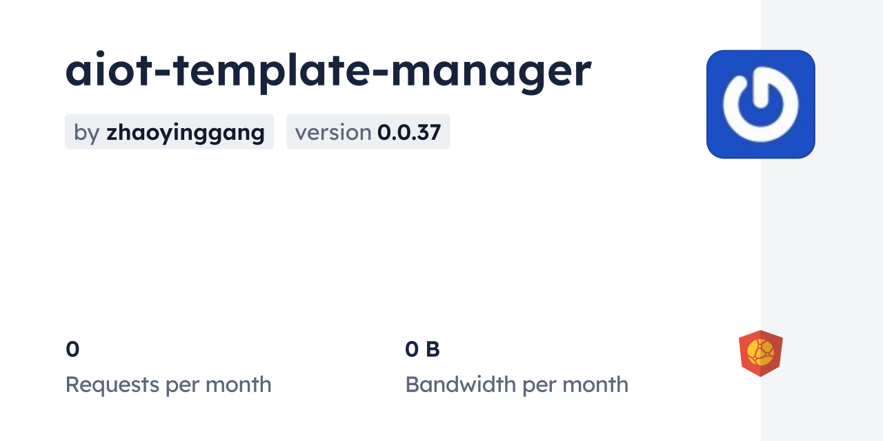 aiot-template-manager CDN by jsDelivr - A CDN for npm and GitHub