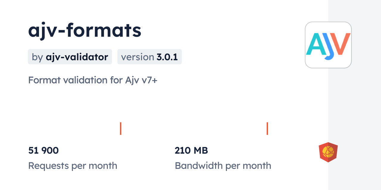 ajv-formats CDN by jsDelivr - A CDN for npm and GitHub