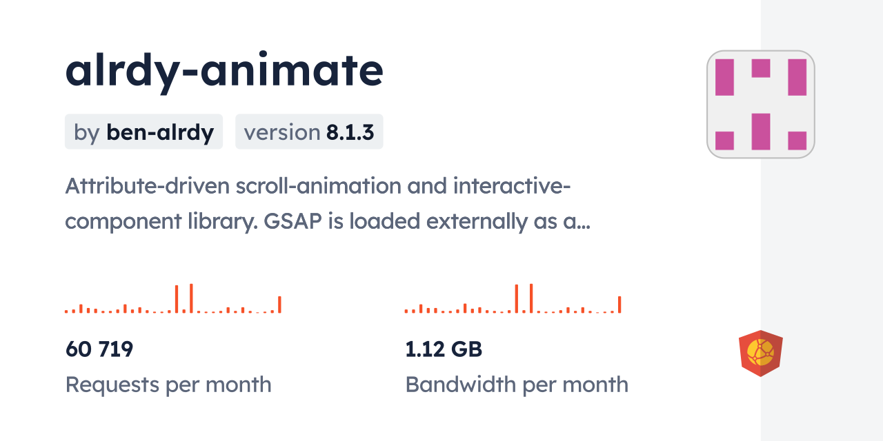 alrdy-animate CDN by jsDelivr - A CDN for npm and GitHub