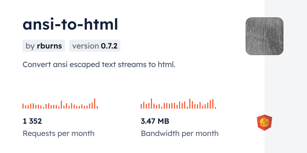 ansi-to-html CDN by jsDelivr - A CDN for npm and GitHub