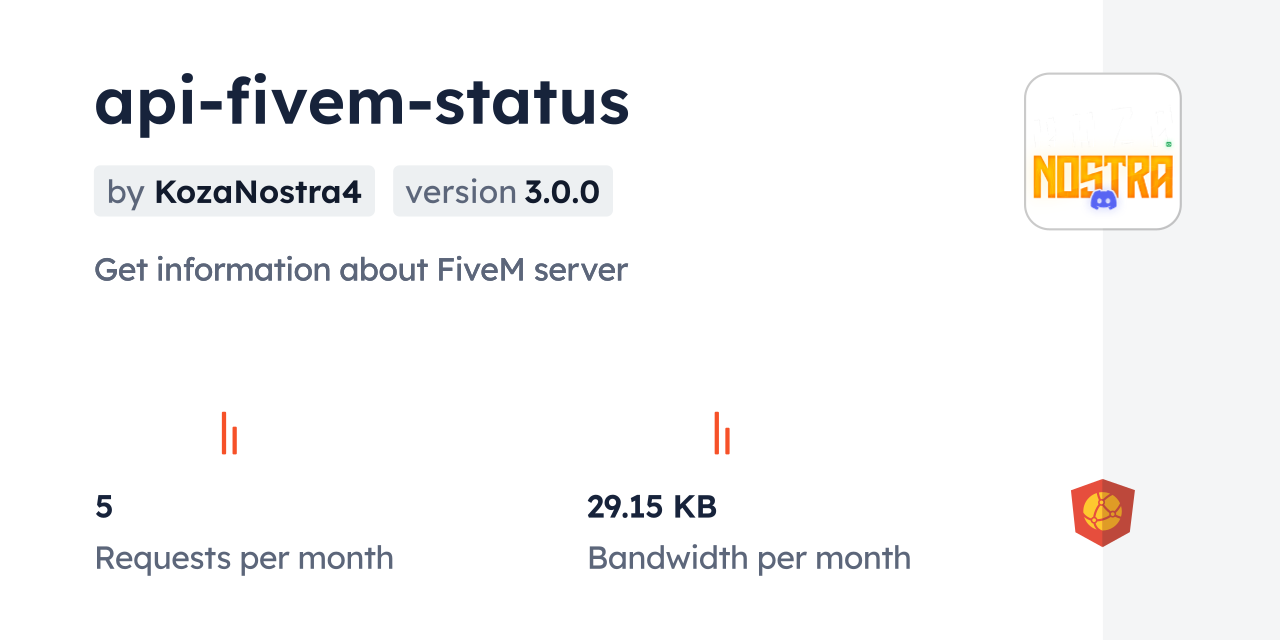 api-fivem-status CDN by jsDelivr - A CDN for npm and GitHub