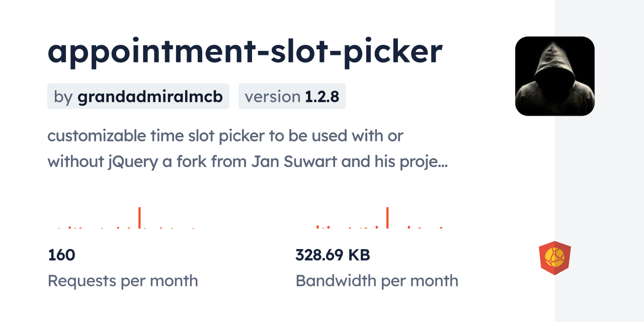 appointment-slot-picker CDN by jsDelivr - A CDN for npm and GitHub