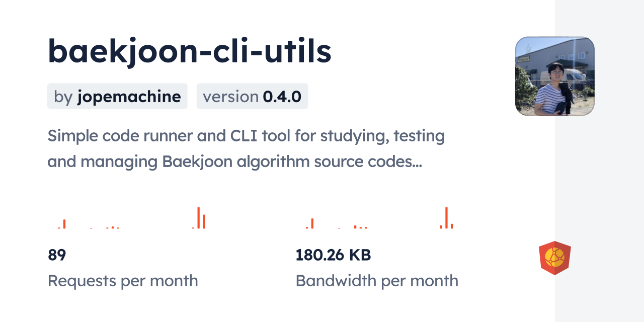 baekjoon-cli-utils CDN by jsDelivr - A CDN for npm and GitHub