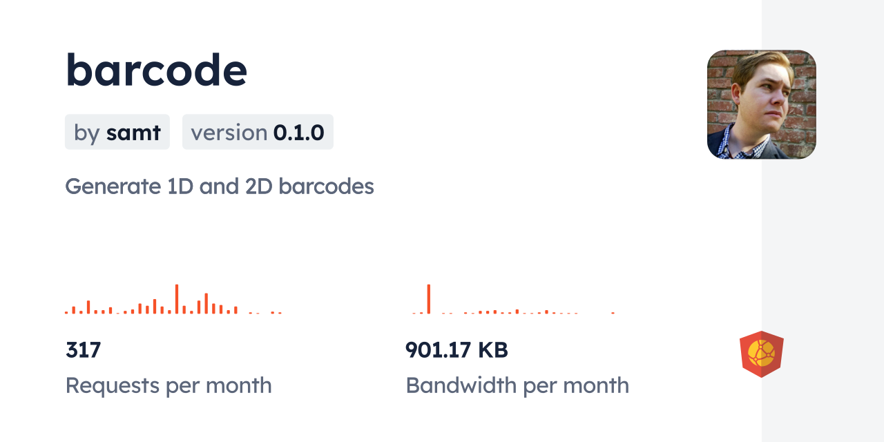 barcode CDN by jsDelivr - A CDN for npm and GitHub