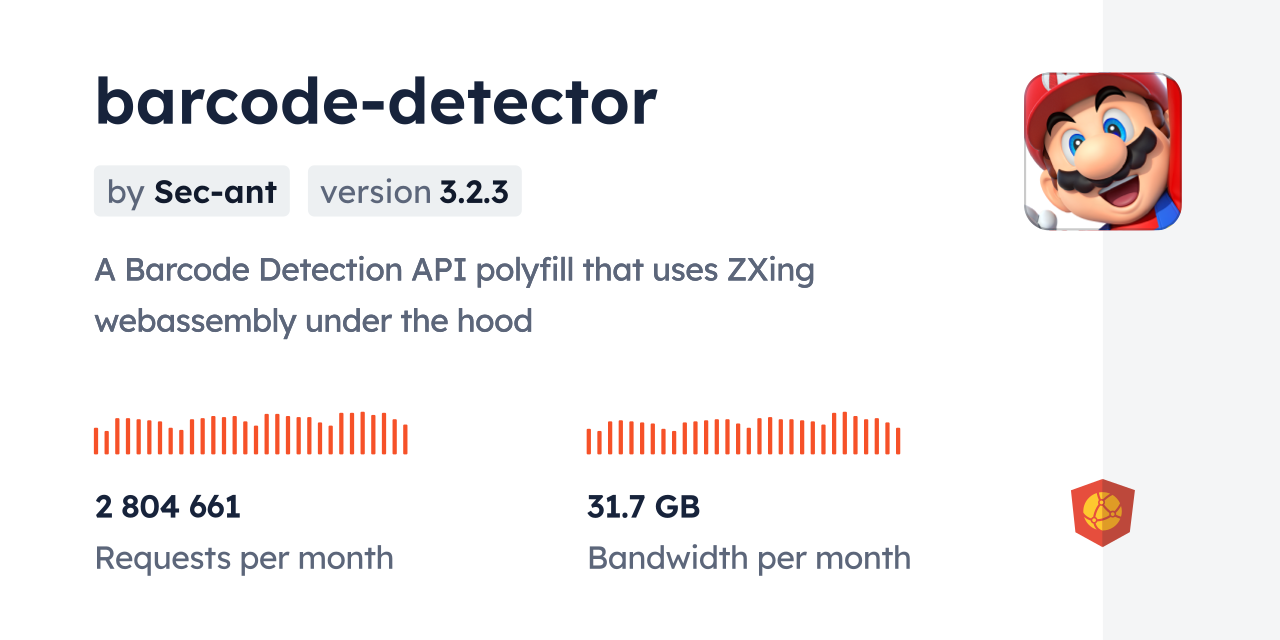 barcode-detector CDN by jsDelivr - A CDN for npm and GitHub