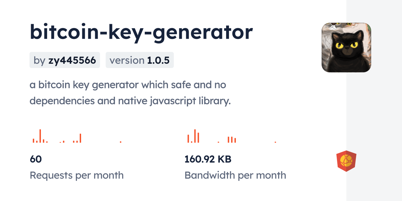 bitcoin-key-generator CDN by jsDelivr - A CDN for npm and GitHub