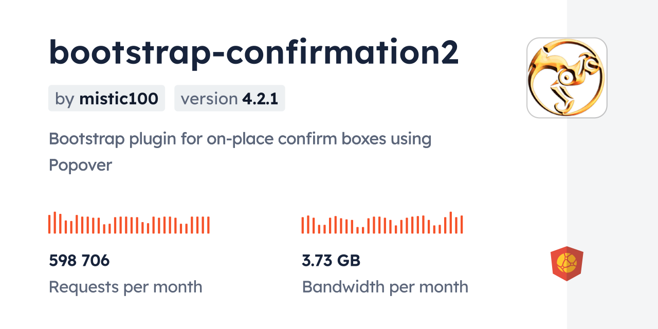 bootstrap-confirmation2 CDN by jsDelivr - A CDN for npm and GitHub