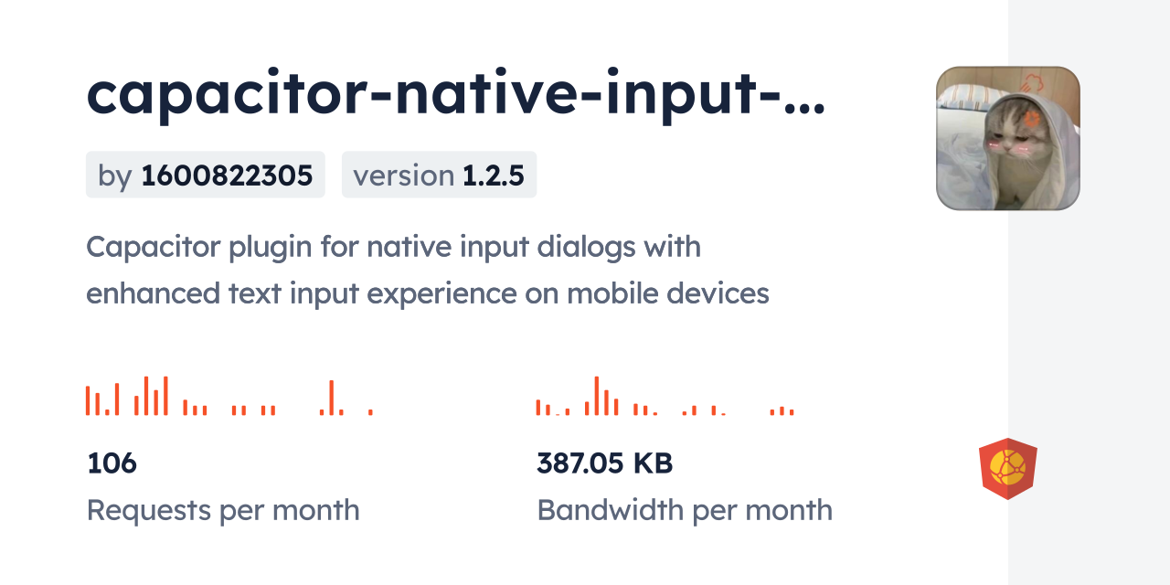 capacitor-native-input-dialog CDN by jsDelivr - A CDN for npm and GitHub
