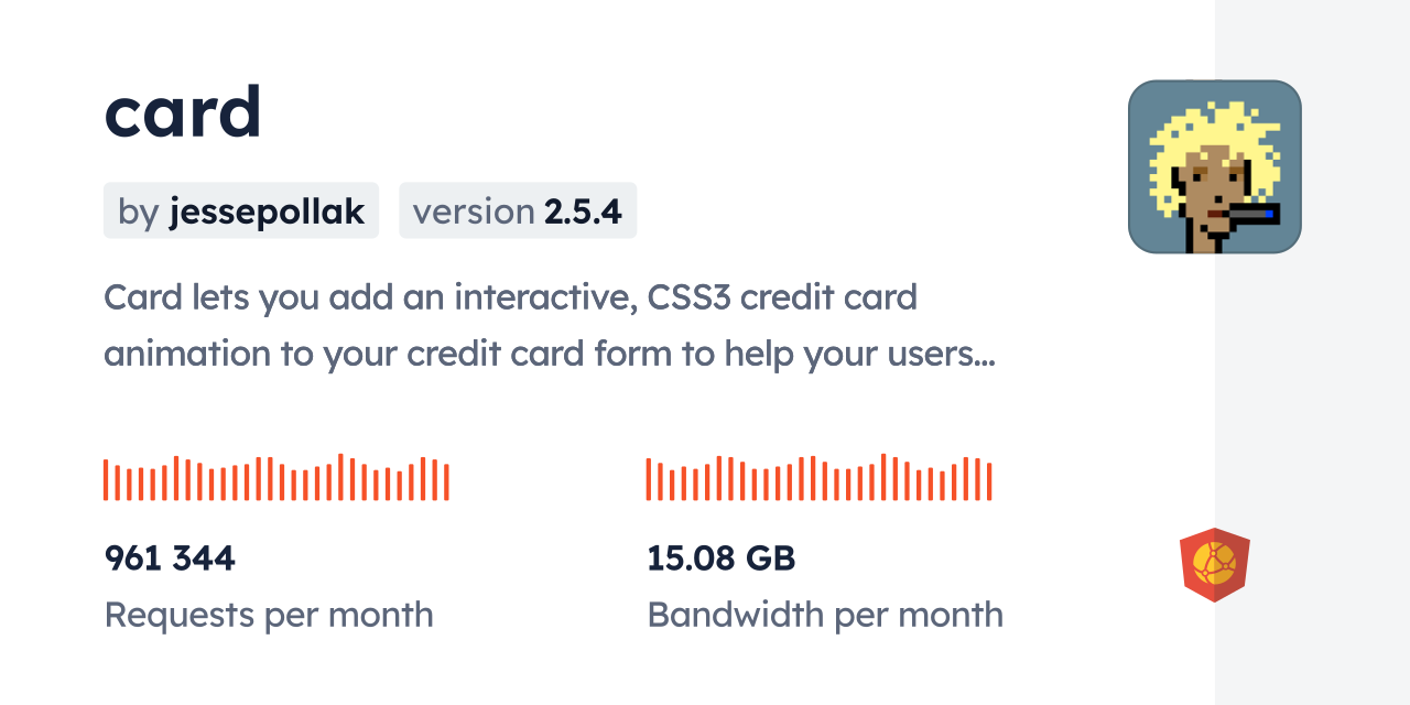 card CDN by jsDelivr - A CDN for npm and GitHub