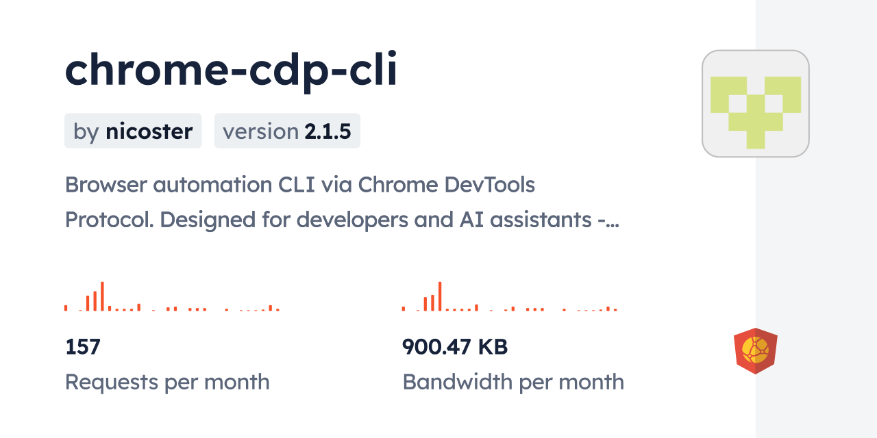 chrome-cdp-cli CDN by jsDelivr - A CDN for npm and GitHub