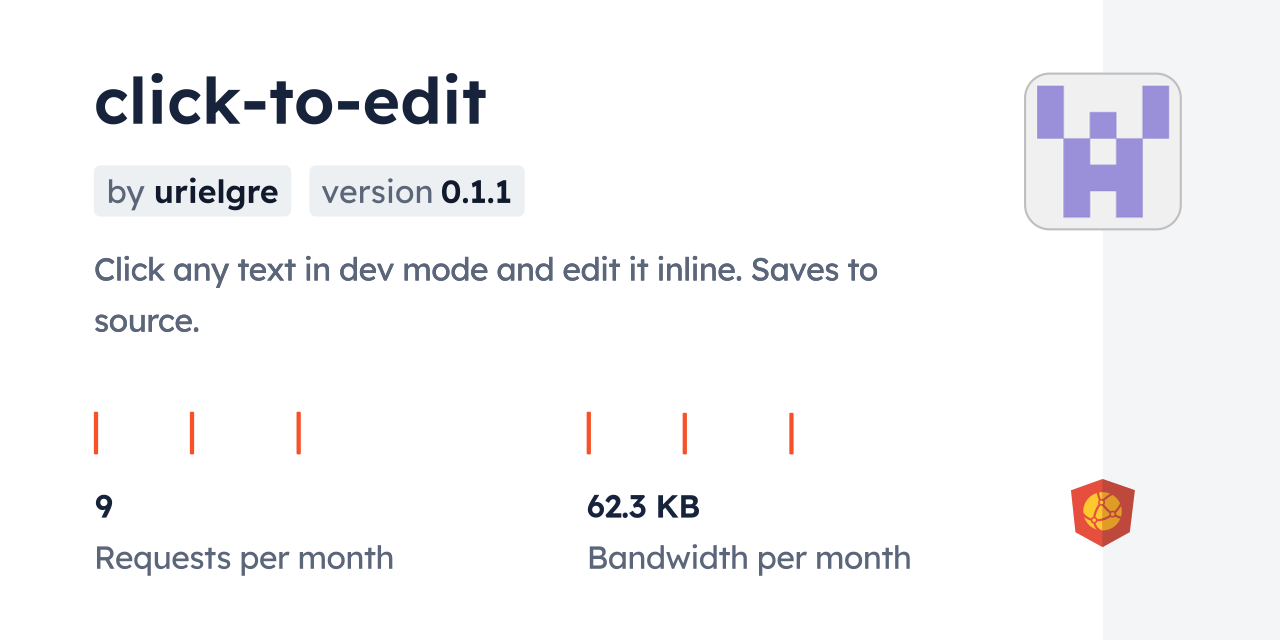click-to-edit CDN by jsDelivr - A CDN for npm and GitHub