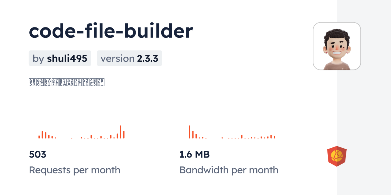code-file-builder CDN by jsDelivr - A CDN for npm and GitHub