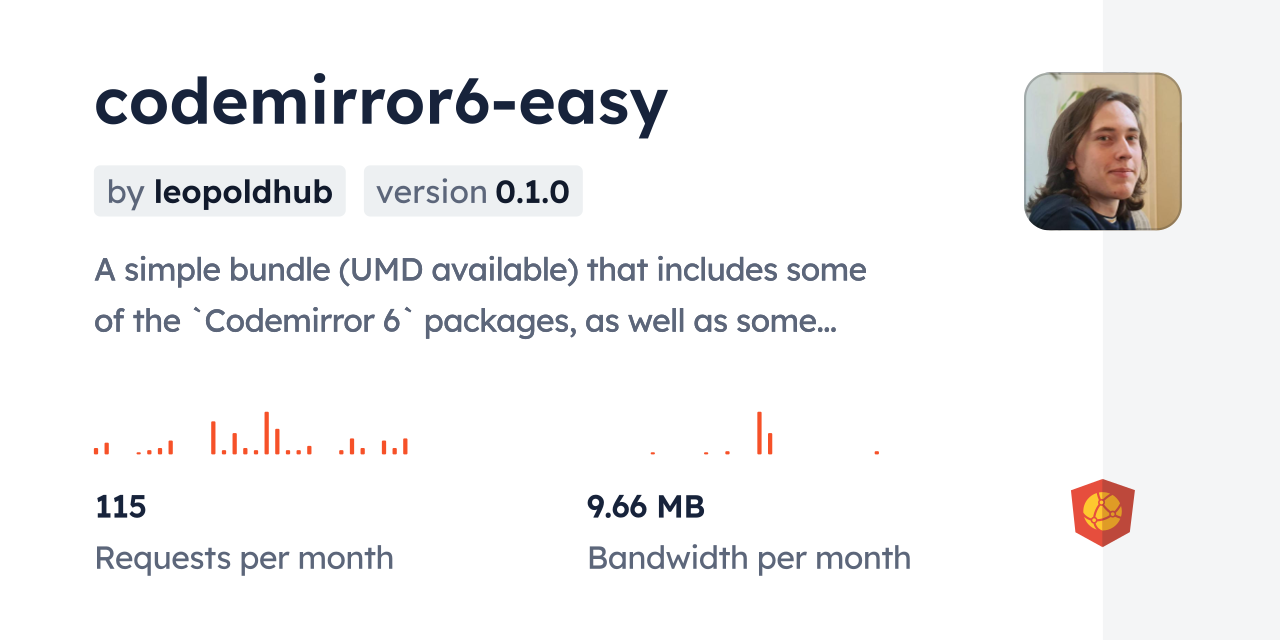 codemirror6-easy CDN by jsDelivr - A CDN for npm and GitHub