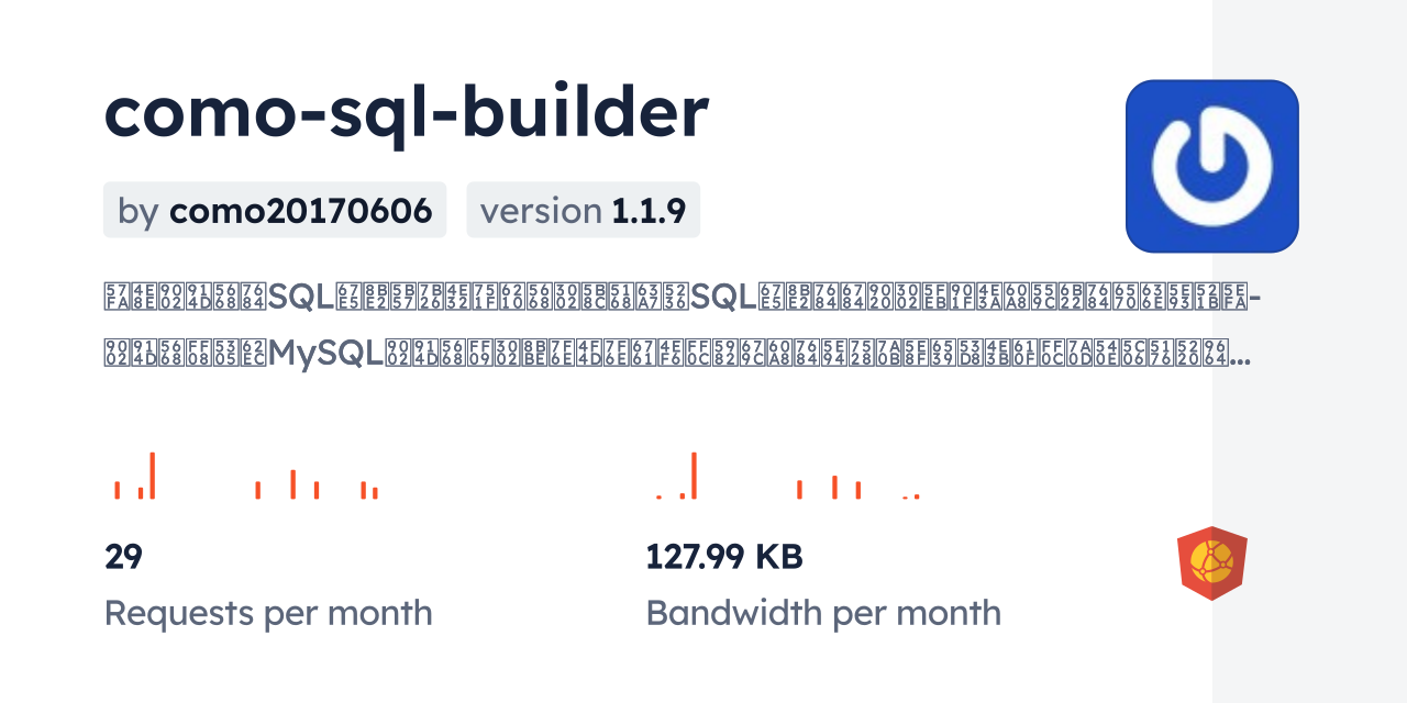 como-sql-builder CDN by jsDelivr - A CDN for npm and GitHub