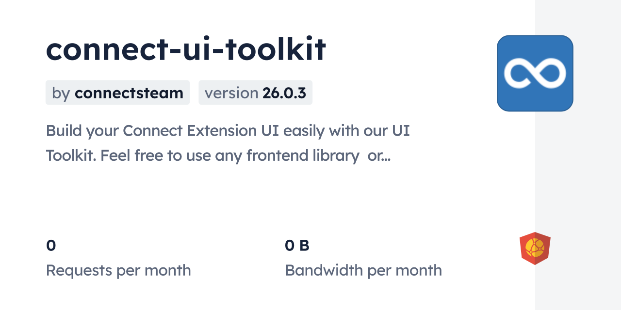 connect-ui-toolkit CDN by jsDelivr - A CDN for npm and GitHub