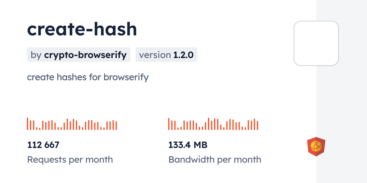 create-hash CDN by jsDelivr - A CDN for npm and GitHub