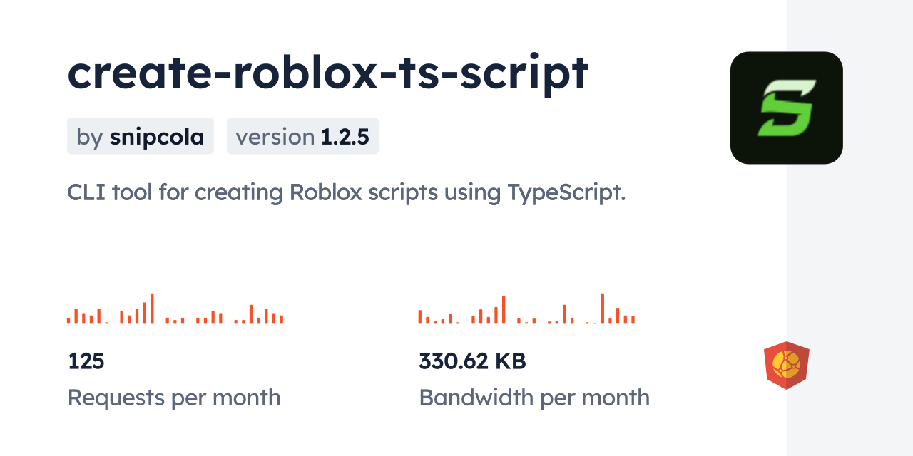 create-roblox-ts-script CDN by jsDelivr - A CDN for npm and GitHub