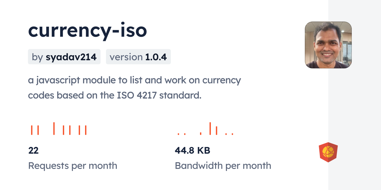 currency-iso CDN by jsDelivr - A CDN for npm and GitHub
