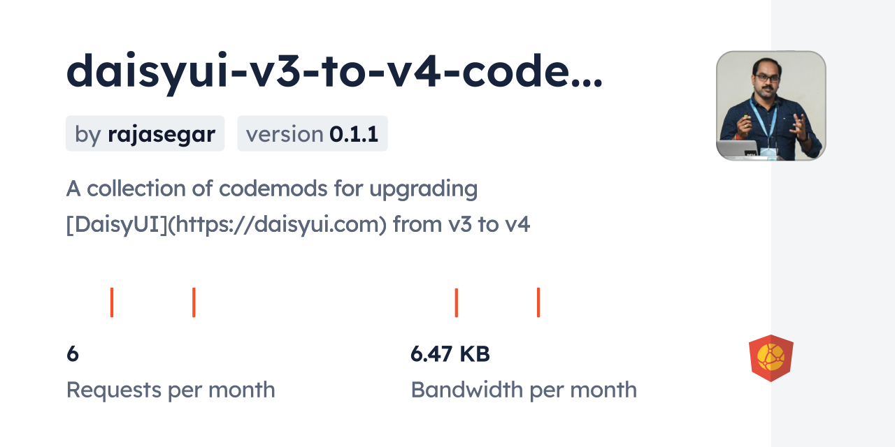 daisyui-v3-to-v4-codemods CDN by jsDelivr - A CDN for npm and GitHub