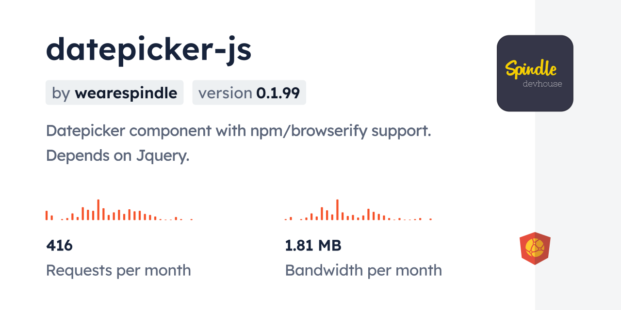 datepicker-js CDN by jsDelivr - A CDN for npm and GitHub